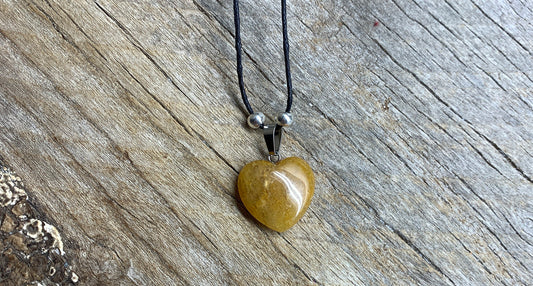 Yellow Quartz Heart Necklace NCK-1100