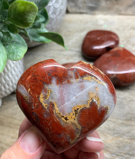 Red Jasper Heart (Approx. 2” - 2 1/2") 0582 Shop Wholesale Crystals