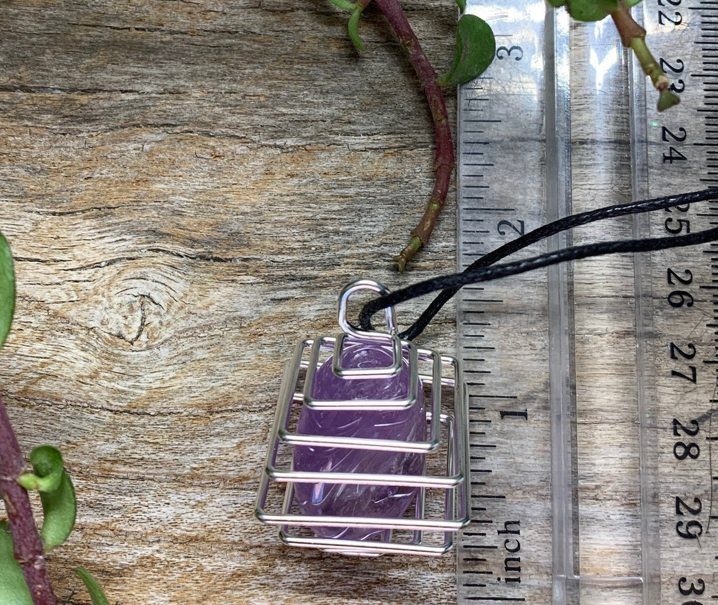 Amethyst Square Cage Necklace 1053