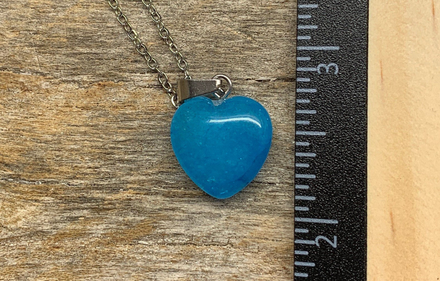 Blue Quartz Heart Necklace NCK-1181