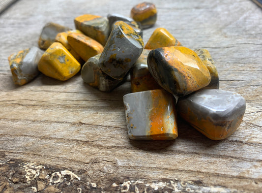 Bumblebee Jasper Tumbled Stone 0605 (1”- 1 1/2”)