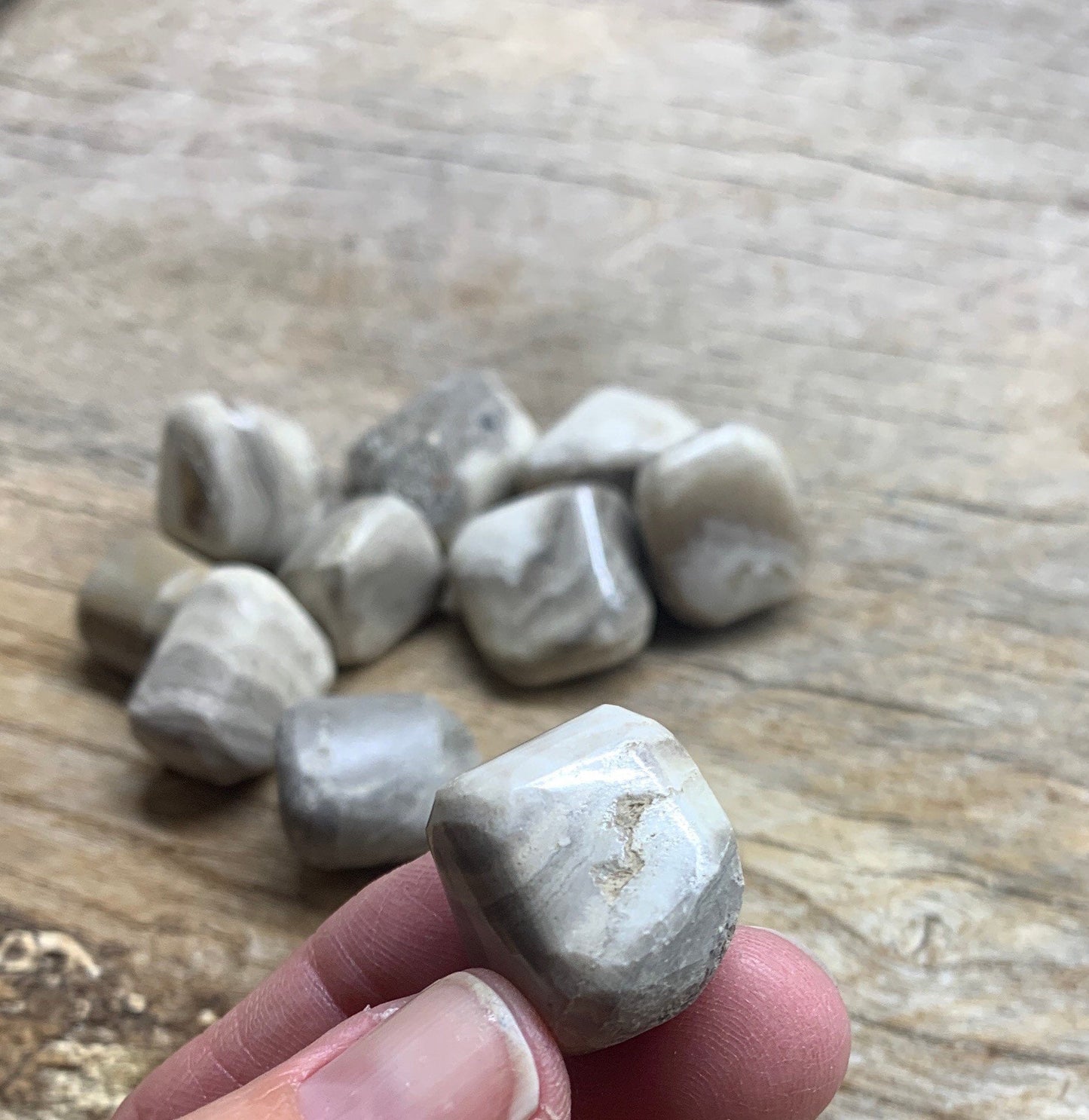 Gray Jasper Tumbled Stone 0333 (5/8”- 1”)