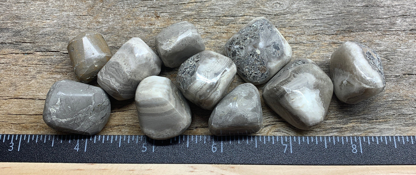 Gray Jasper Tumbled Stone 0333 (5/8”- 1”)