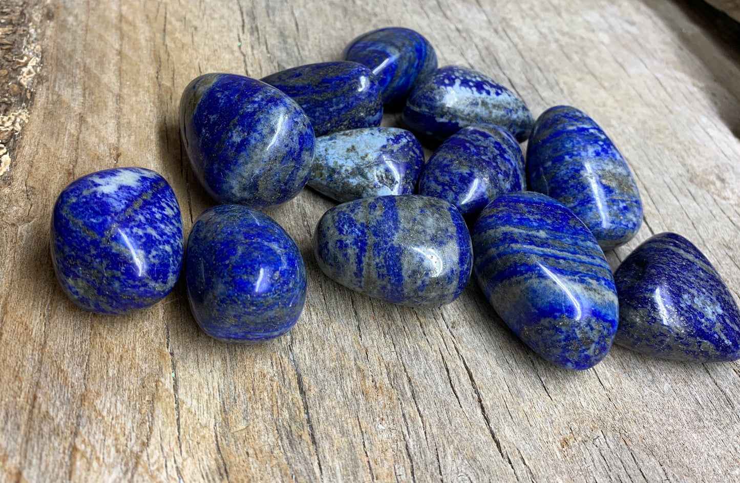 Lapis Lazuli Tumble Stone BIN-1310 Beautiful, Natural. Large (1 1/2”- 1 3/4”)