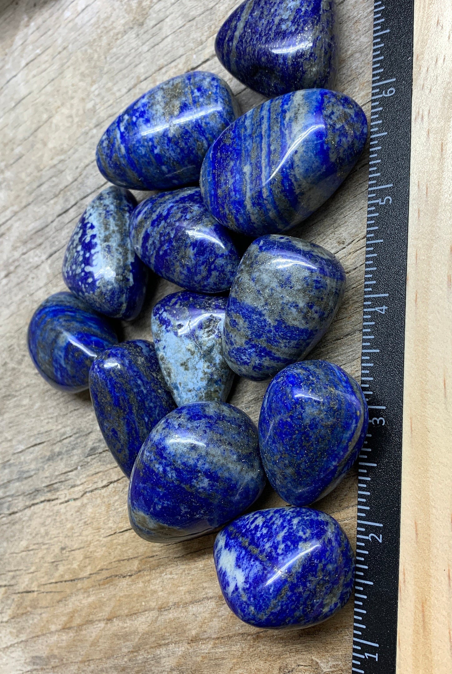 Lapis Lazuli Tumble Stone BIN-1310 Beautiful, Natural. Large (1 1/2”- 1 3/4”)