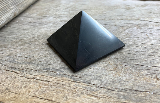 Shungite Pyramid 1556 (Approx. 2 1/2”)