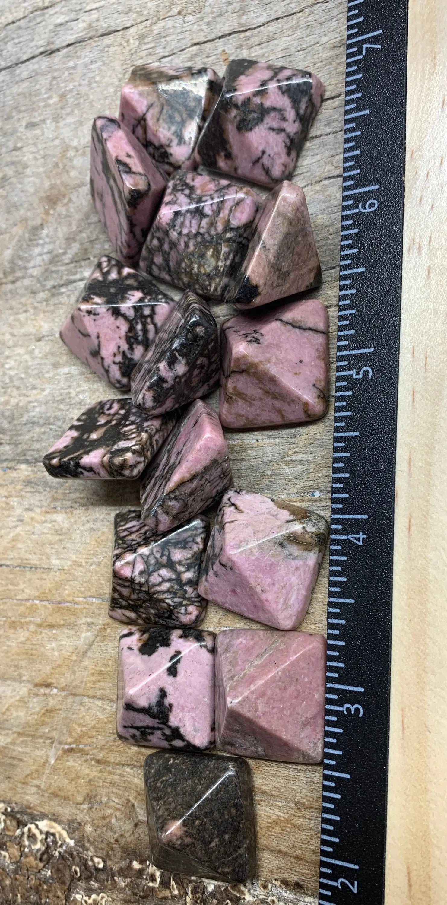 Rhodonite Pyramid (Approx. 3/4” x 3/4" x 5/8") 0408 Shop Wholesale Crystals