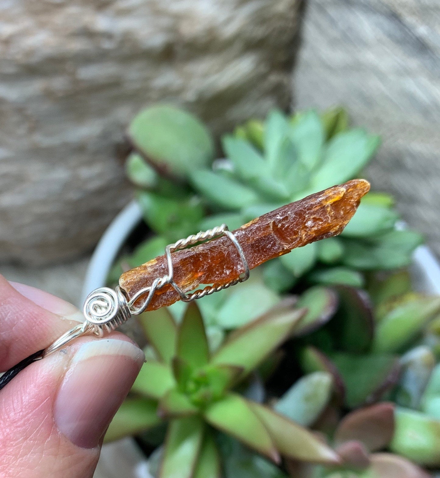 Red Kyanite Hand Made, Beautiful, Wire Wrapped Necklace  NCK-0567