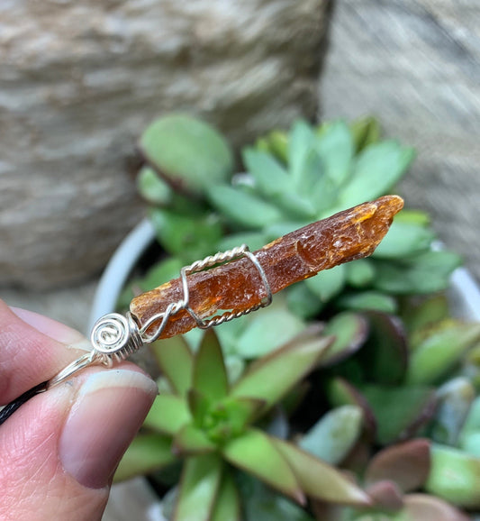 Red Kyanite Hand Made, Beautiful, Wire Wrapped Necklace  NCK-0567