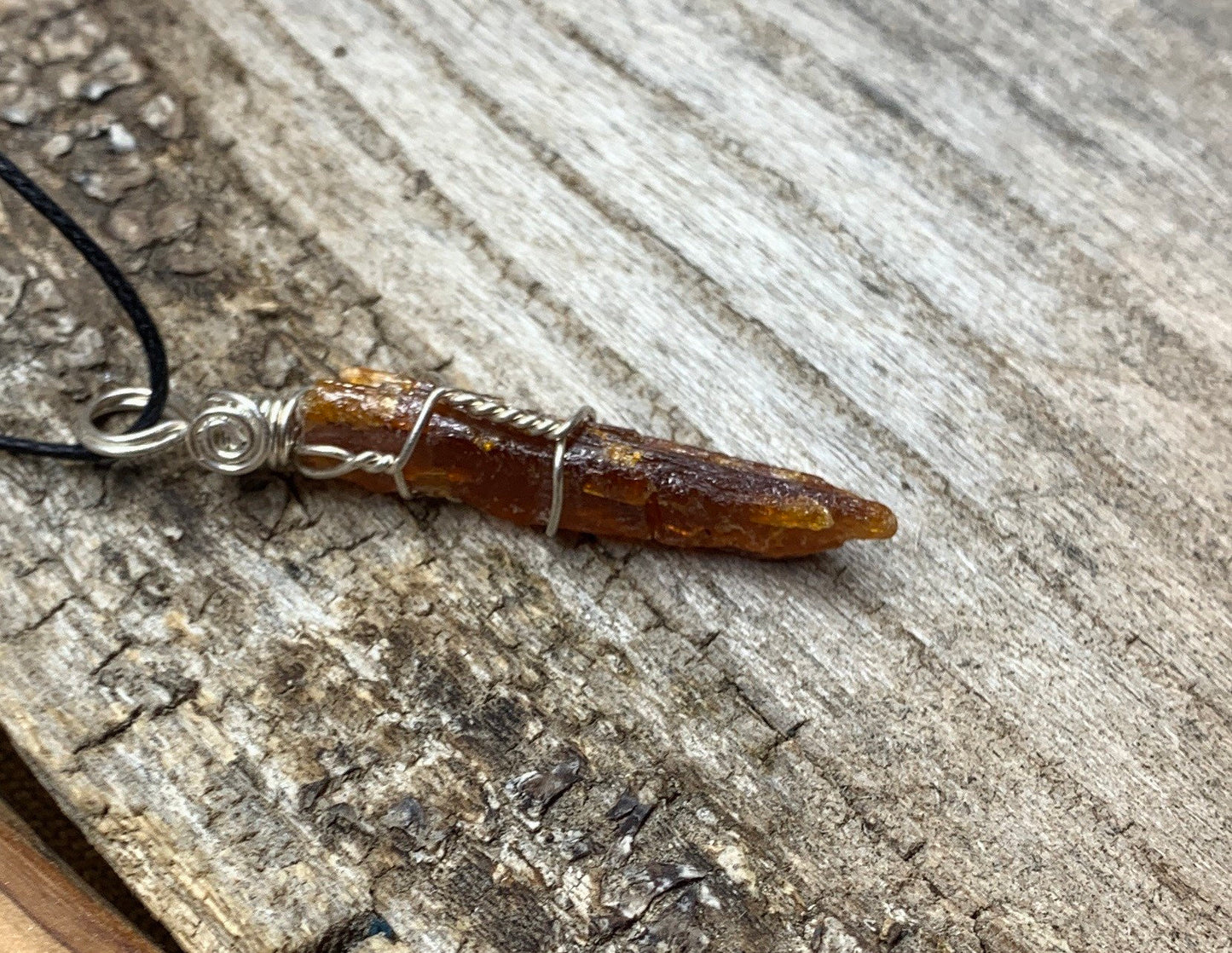 Red Kyanite Hand Made, Beautiful, Wire Wrapped Necklace  NCK-0567