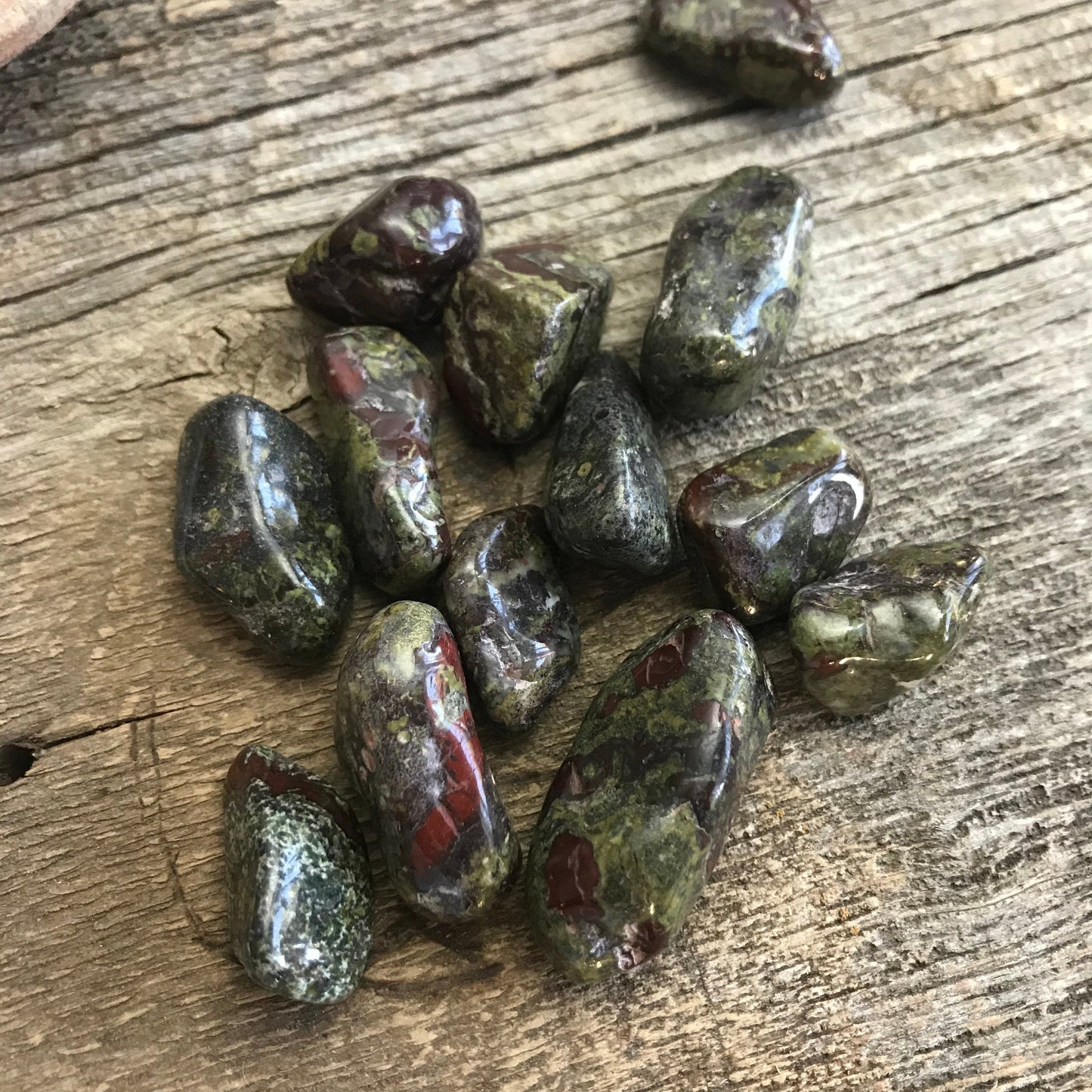 Dragon's Blood Jasper Tumbled Stone (Approx. 3/4" - 1 1/4") BIN-1285 Polished Stone, for Wire Wrapping or Crystal Grid Supply