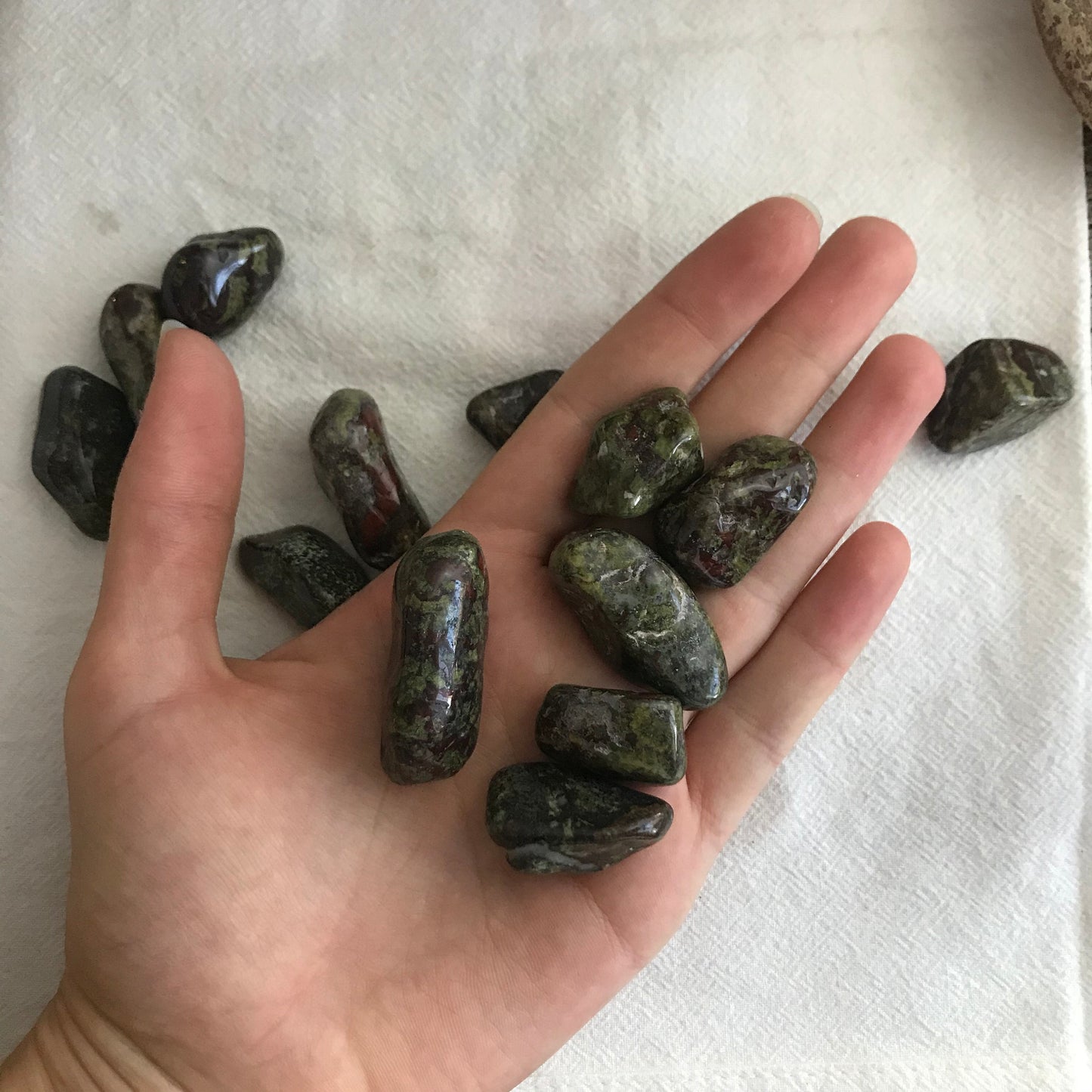 Dragon's Blood Jasper Tumbled Stone (Approx. 3/4" - 1 1/4") BIN-1285 Polished Stone, for Wire Wrapping or Crystal Grid Supply