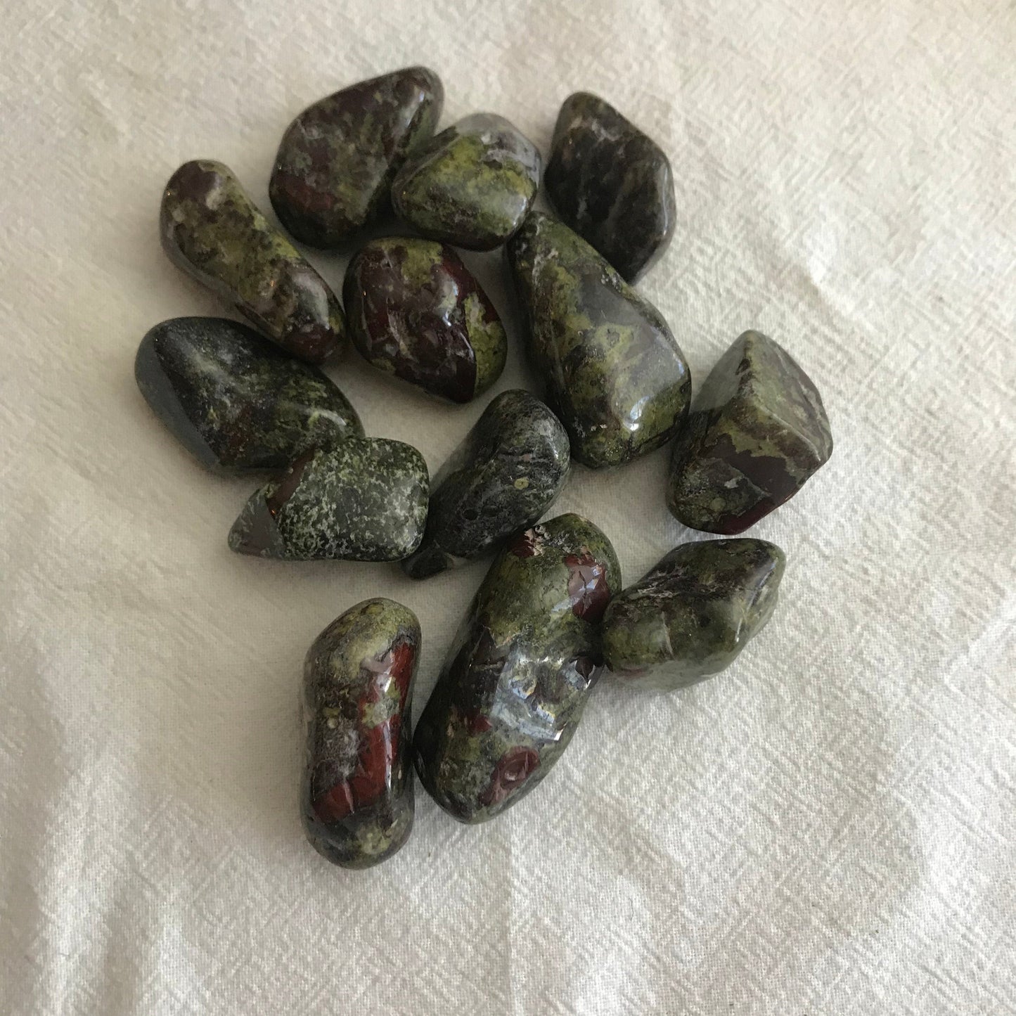 Dragon's Blood Jasper Tumbled Stone (Approx. 3/4" - 1 1/4") BIN-1285 Polished Stone, for Wire Wrapping or Crystal Grid Supply