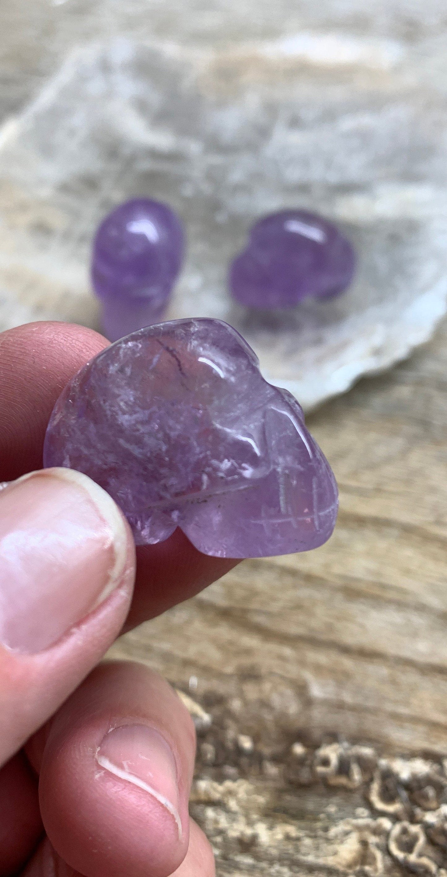 Amethyst Carved Skull (Approx. 3/4" - 1 1/4”) 0990