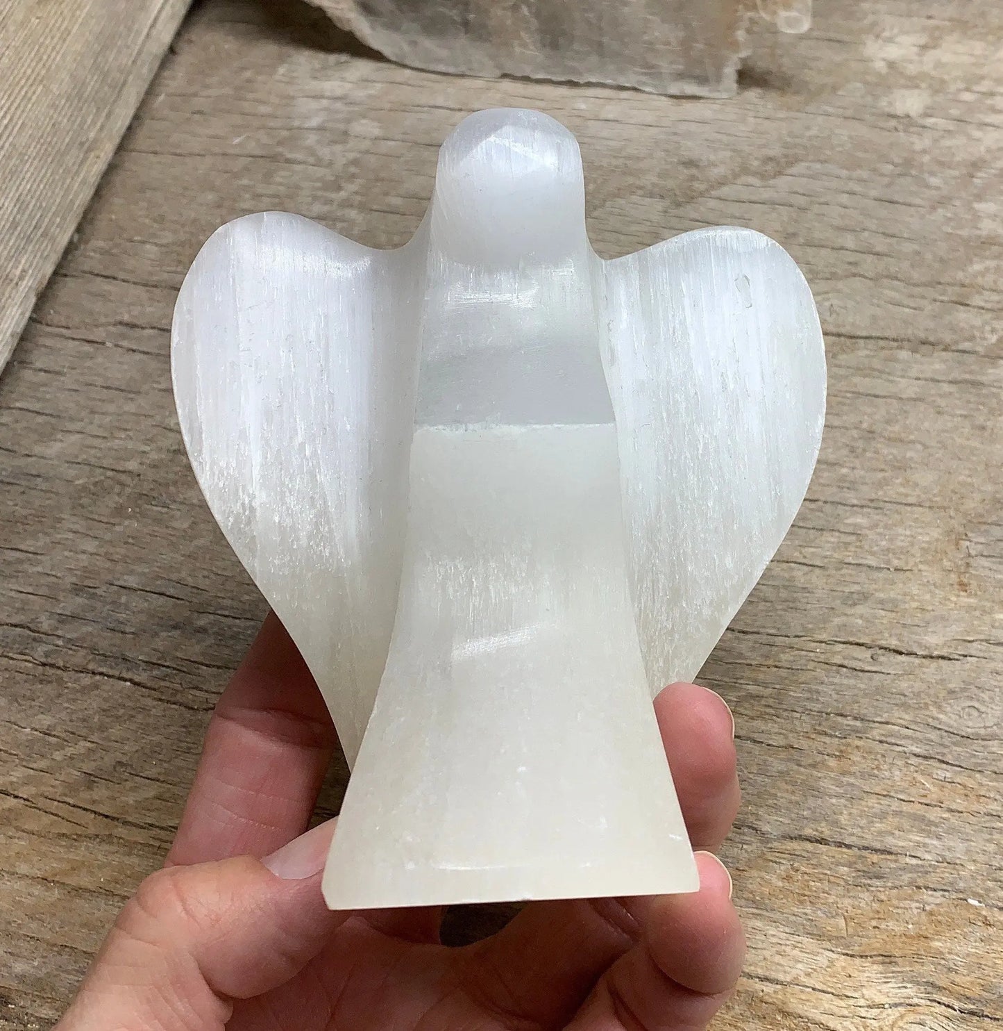 Carved Selenite Angel 4 1/4” S-0071 Shop Wholesale Crystals