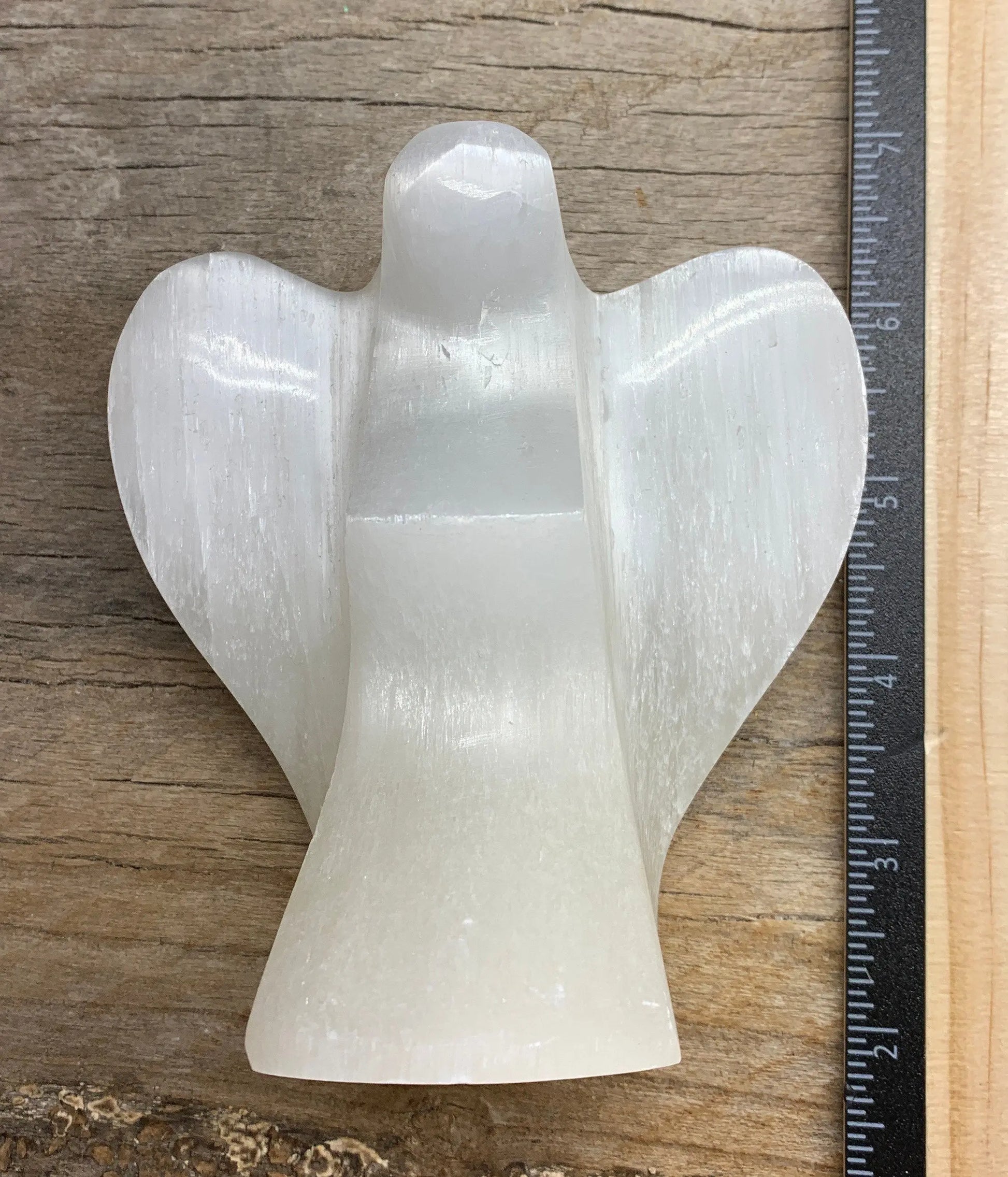 Carved Selenite Angel 4 1/4” S-0071 Shop Wholesale Crystals