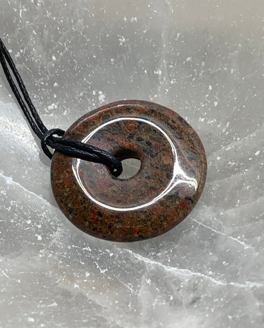 Snakeskin Jasper Pi Necklace NCK-1920 30mm