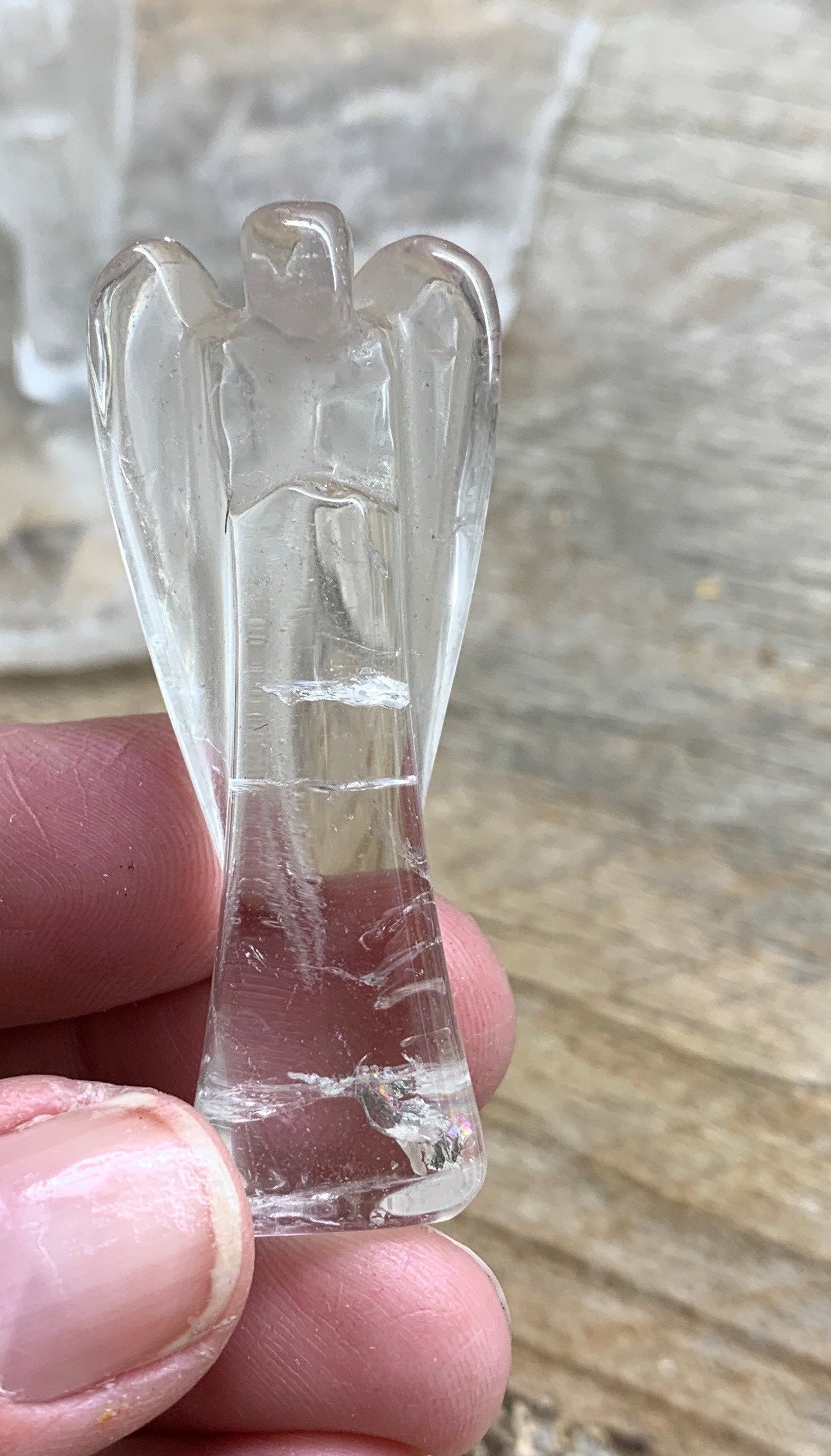 Clear Quartz Carved Angel “2 0081