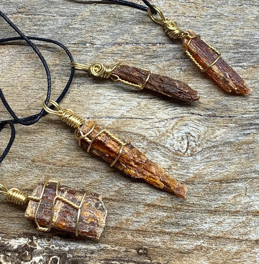 Red Kyanite Wire Wrapped Necklace NCK-0037 Shop Wholesale Crystals