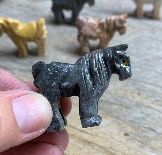 Horse Carved Soapstone Animal 0800 Approx. 1 7/8”