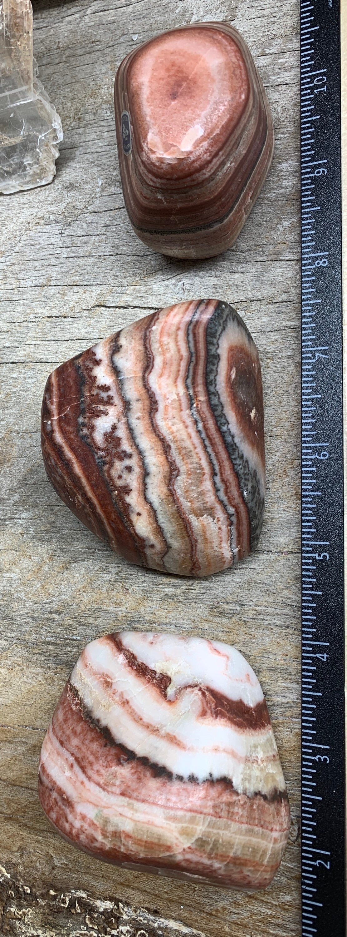 Banded Calcite 1560 Large Stone, Polished. Approx. 2 1/2”- 3 1/2”