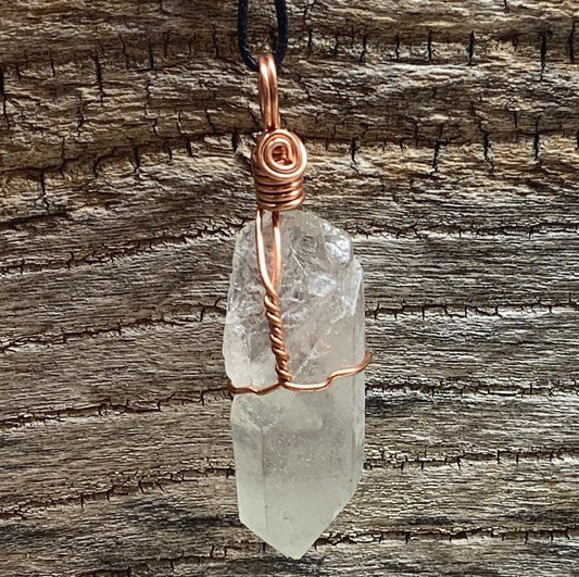 Quartz Point Wire Wrapped Necklace NCK-1944