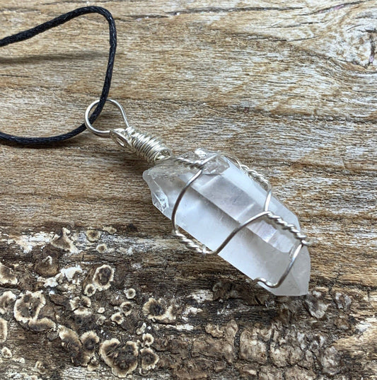 Quartz Point Wire Wrapped Necklace NCK-1914