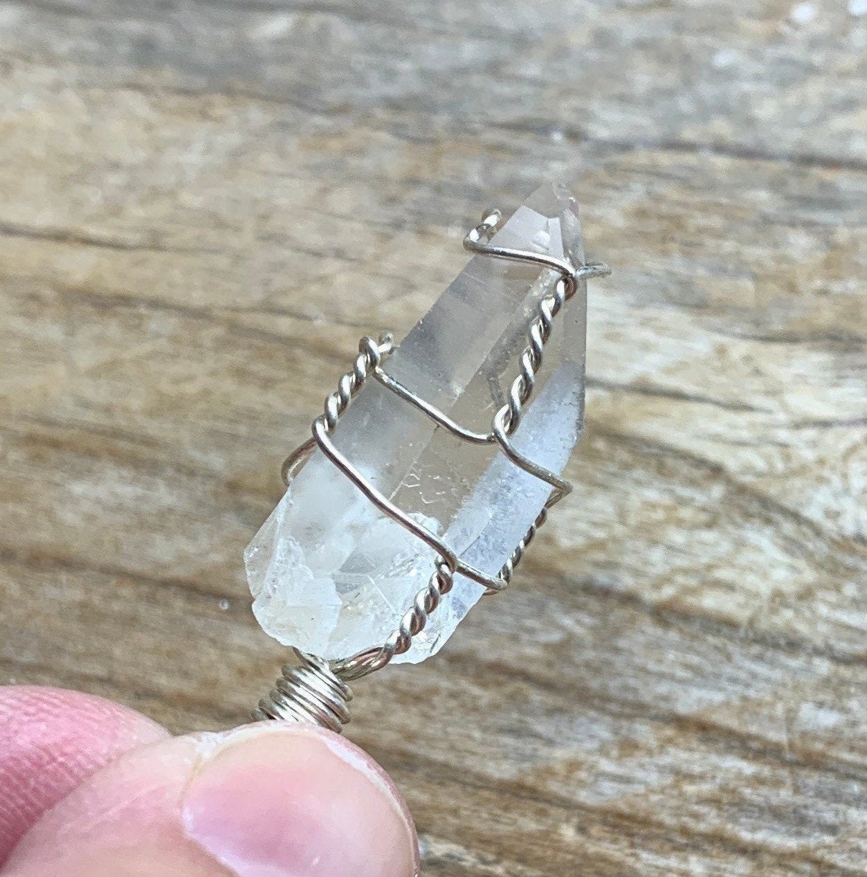 Quartz Point Wire Wrapped Necklace NCK-1914