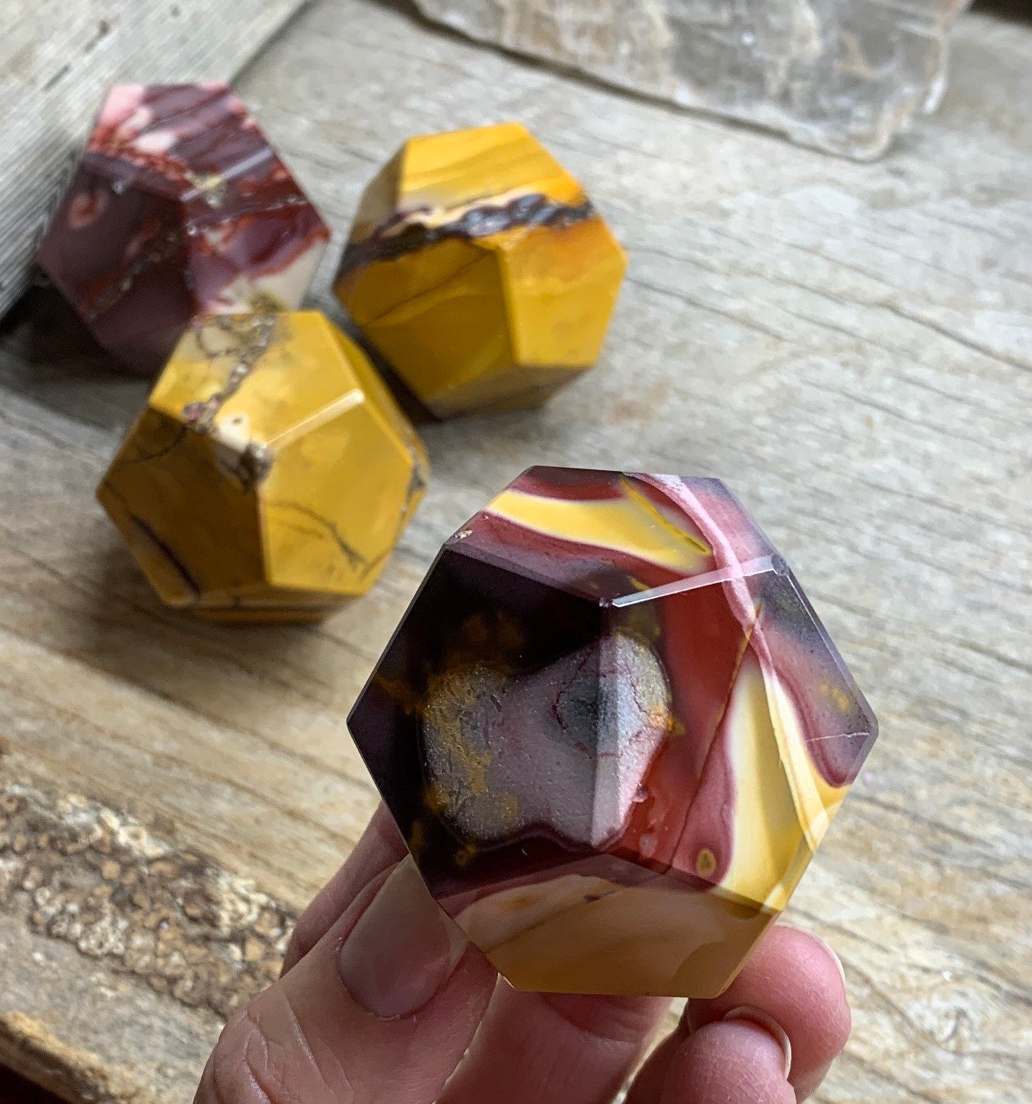 Mookaite Jasper Dodecahedron, Sacred Geometry, Creation Stone, Shape of the Universe 1471