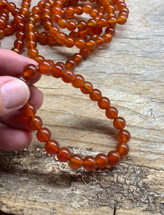 Carnelian Agate Bracelet 8mm 1197