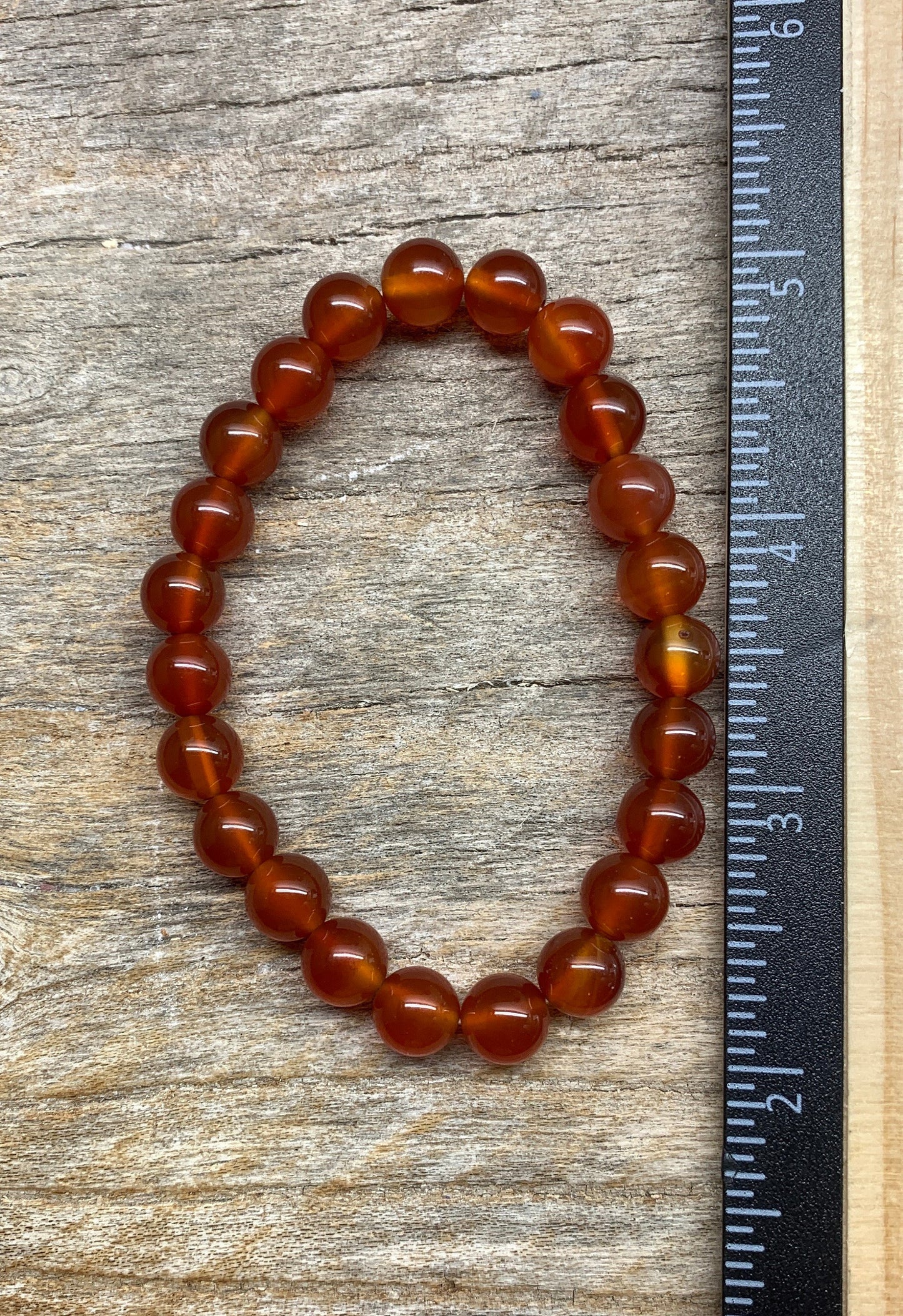 Carnelian Agate Bracelet 8mm 1197