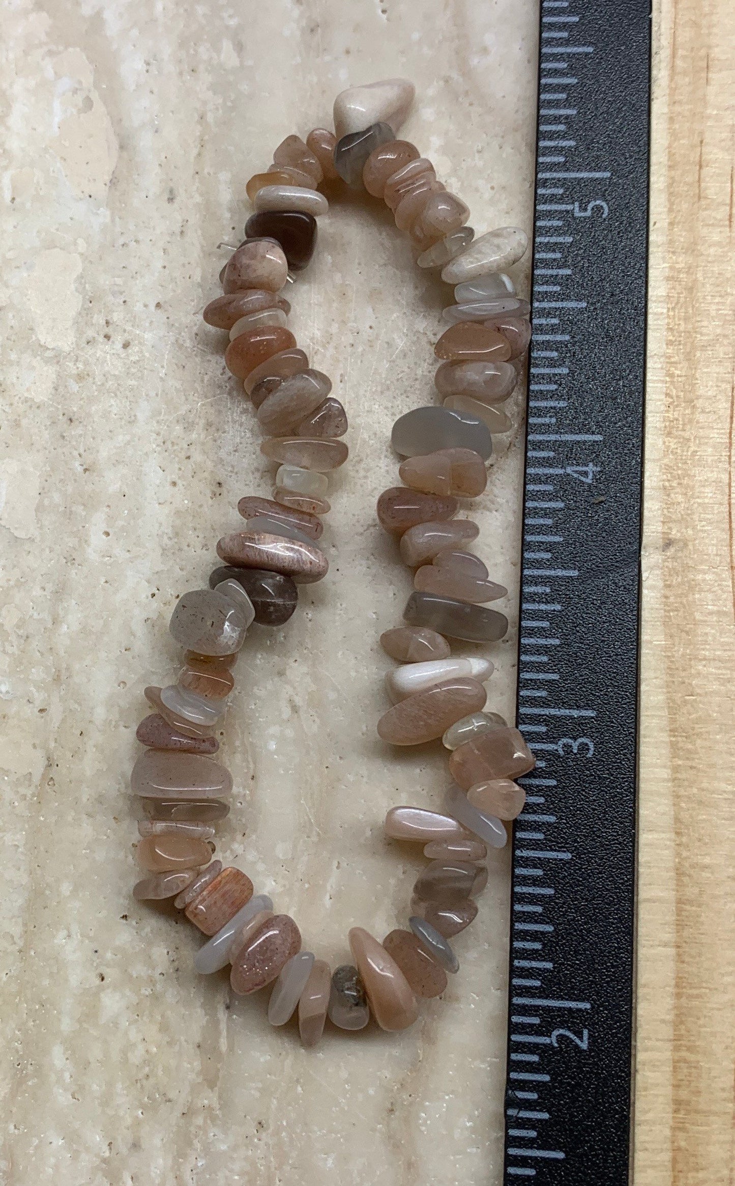 Natural Sunstone Chip Bracelet 1199