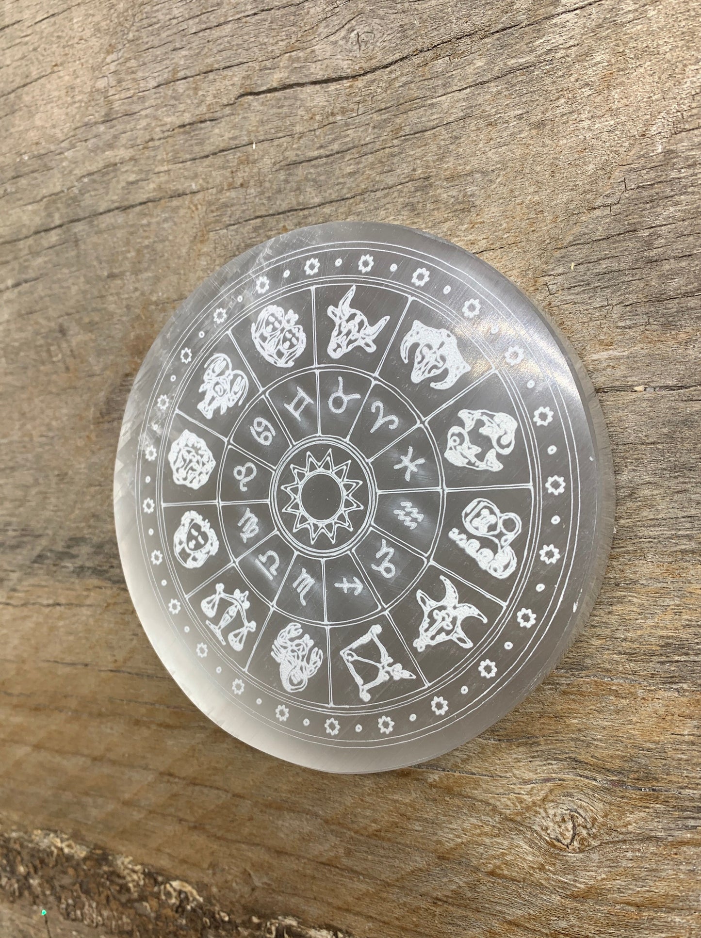 Zodiac Selenite Etching “4 S-0044