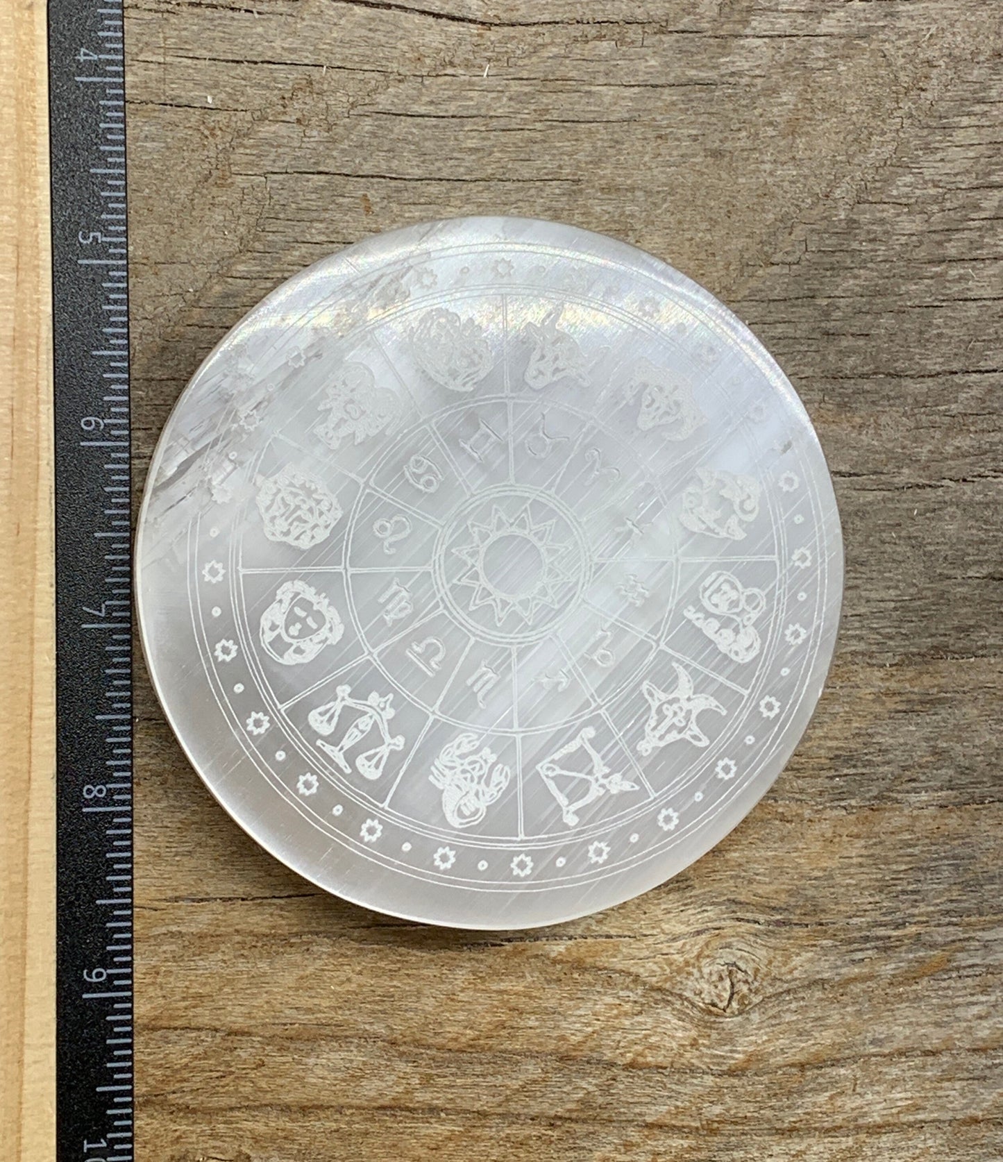 Zodiac Selenite Etching “4 S-0044