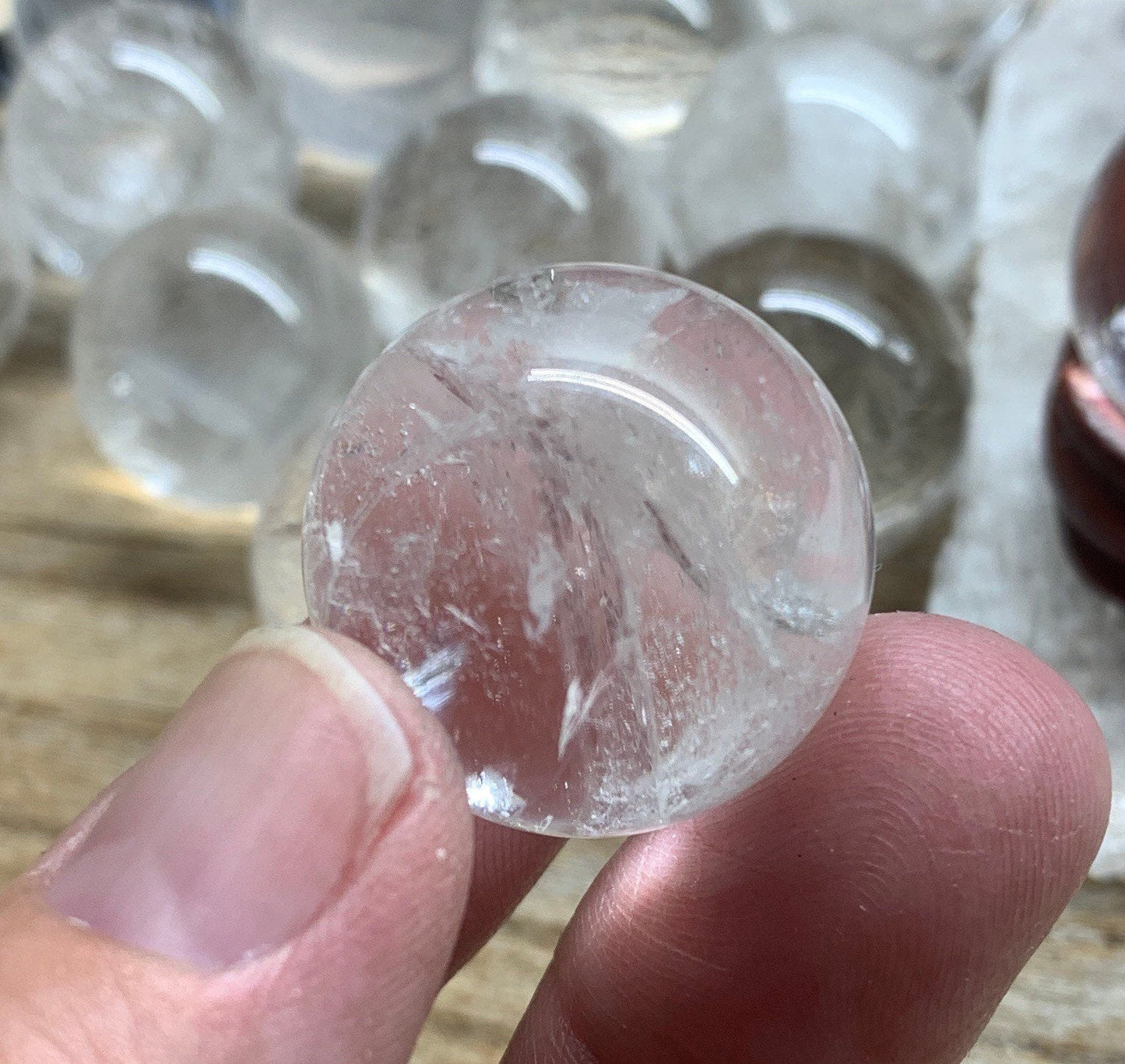 Clear Quartz Sphere 1444 (7/8”- 1”)
