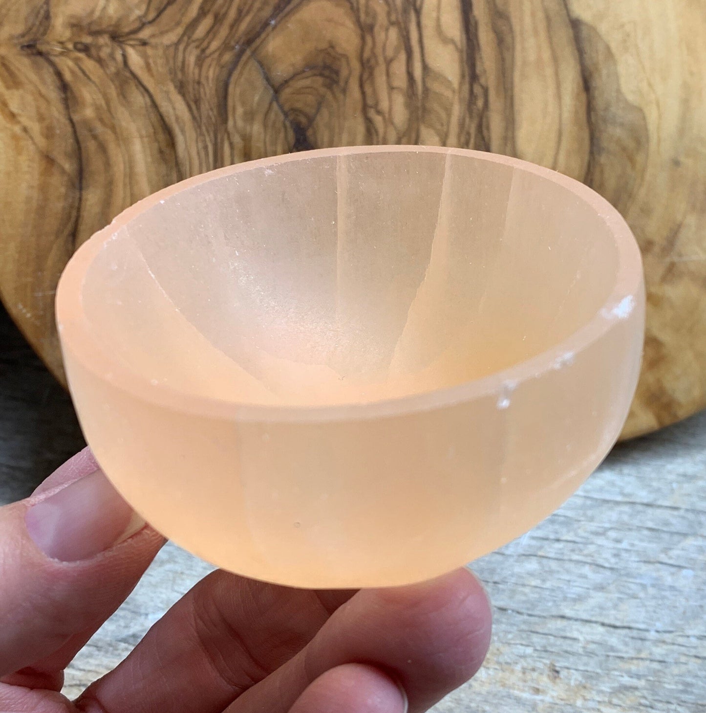 Orange Selenite Small Bowl 2 1/4”- 2 3/4” S-0016