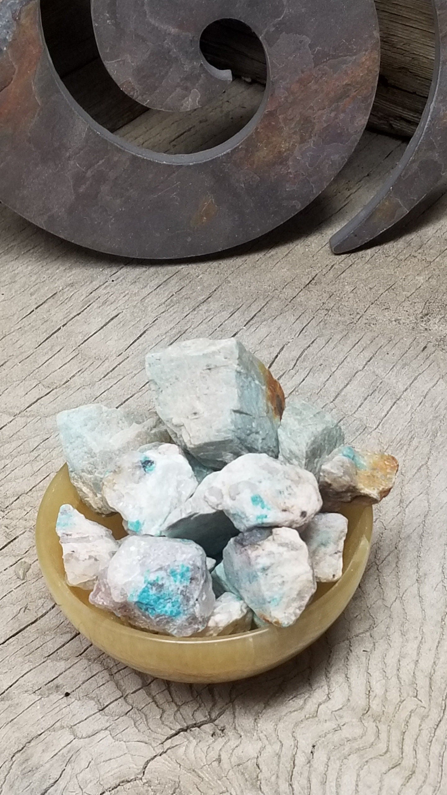 Medium Amazonite Raw Stone, Approx 1 2/3" Healing Stone for Crystal Grid or Craft Supply 1270