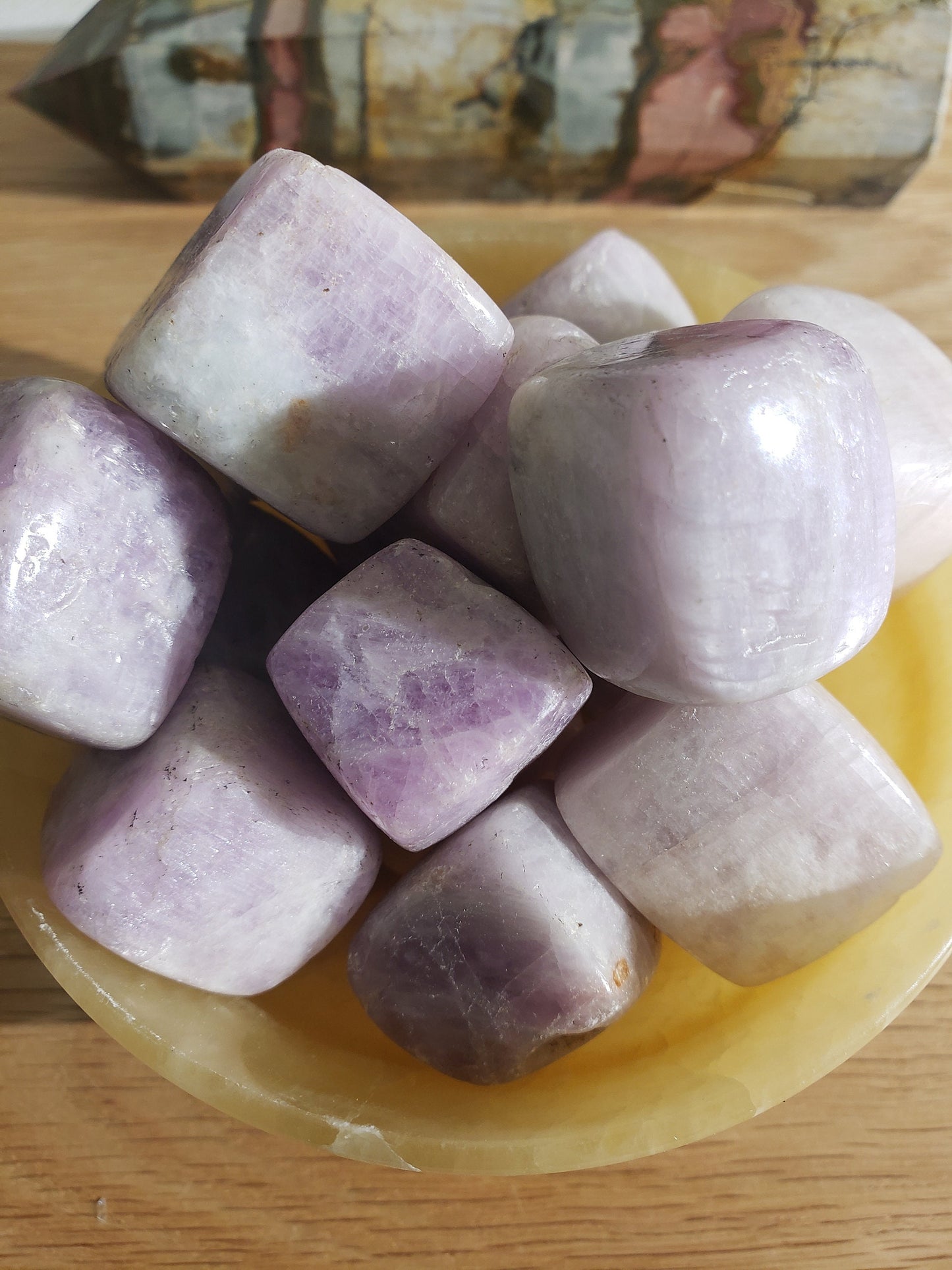 Kunzite Cube, Tumbled, Polished (Approx 1" Cube) Polished Stone BIN-1312