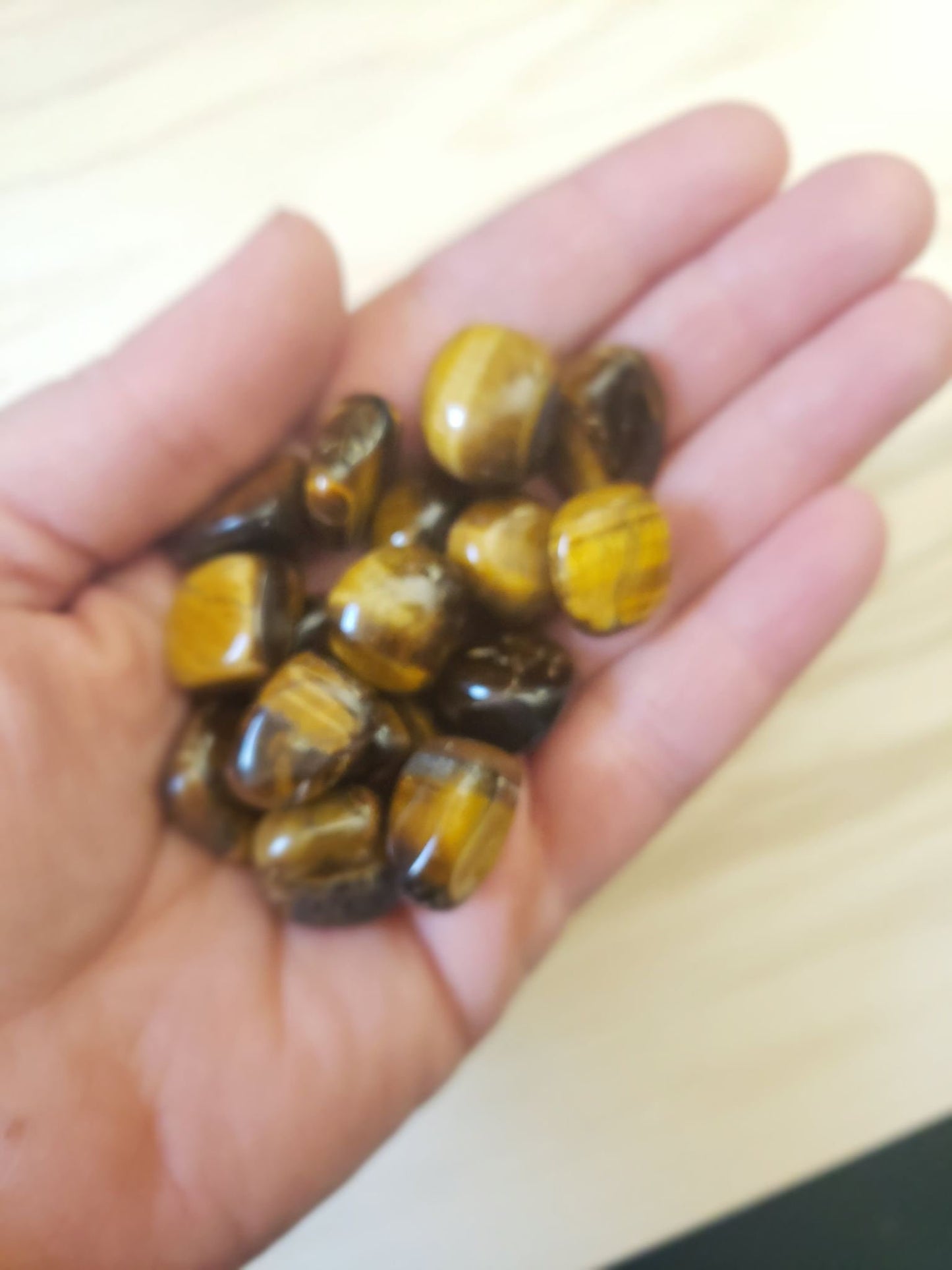 Tiger's Eye Polished Stone  (Approx. 1/2" - 1") BIN-1359