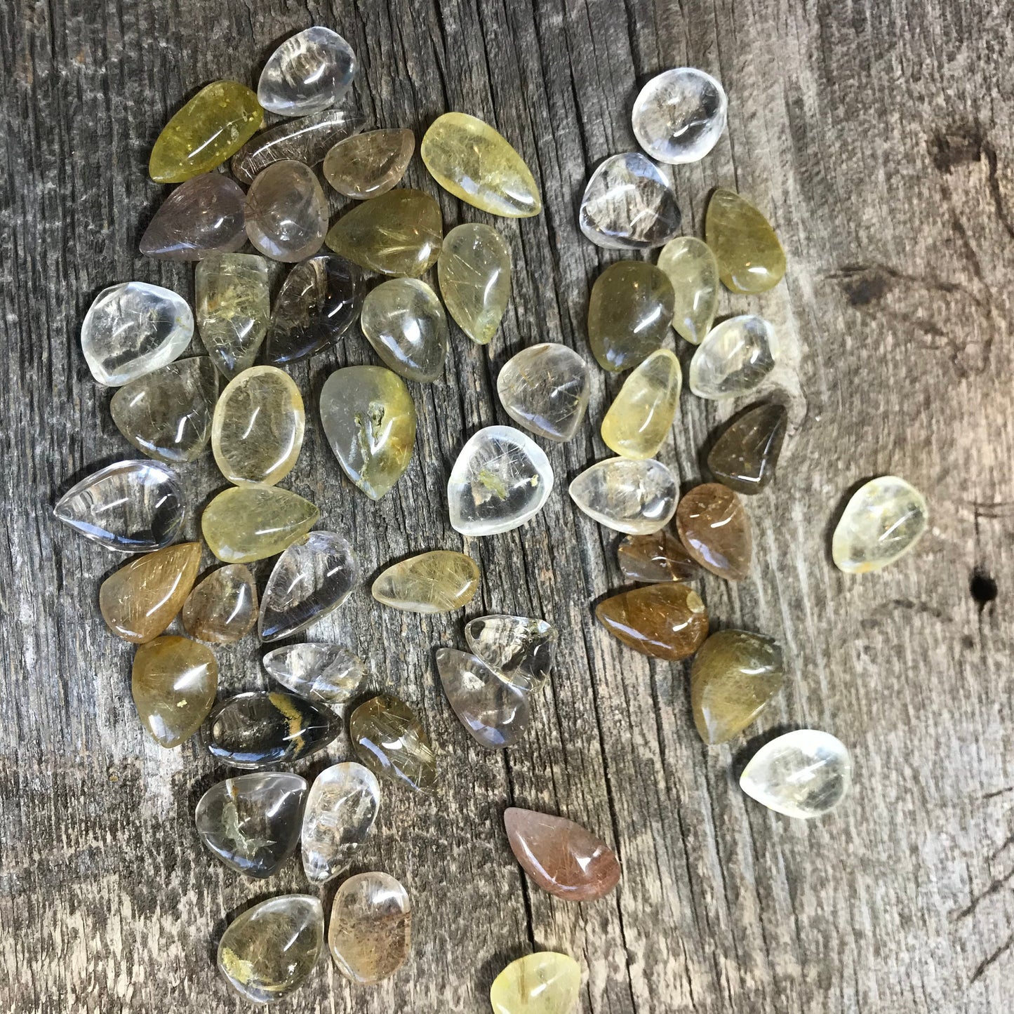 Golden Rutilated Quartz, Tumbled, Polished Rutile Quartz, One Stone (between 3/5"-1" long) for Wire Wrapping or Crystal Grid 0640