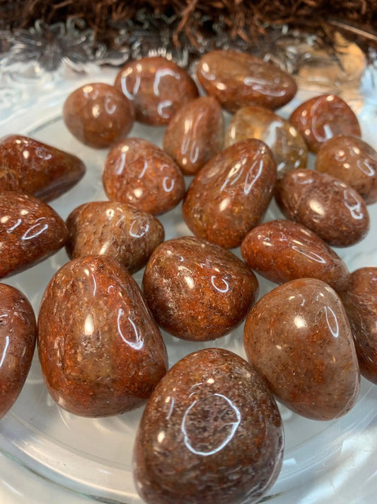 Red Rutile Quart (Approx. 1 1/4" - 1 1/2") Beautiful, Tumbled Stone, Abundance, Success, Passion 0740 Shop Wholesale Crystals
