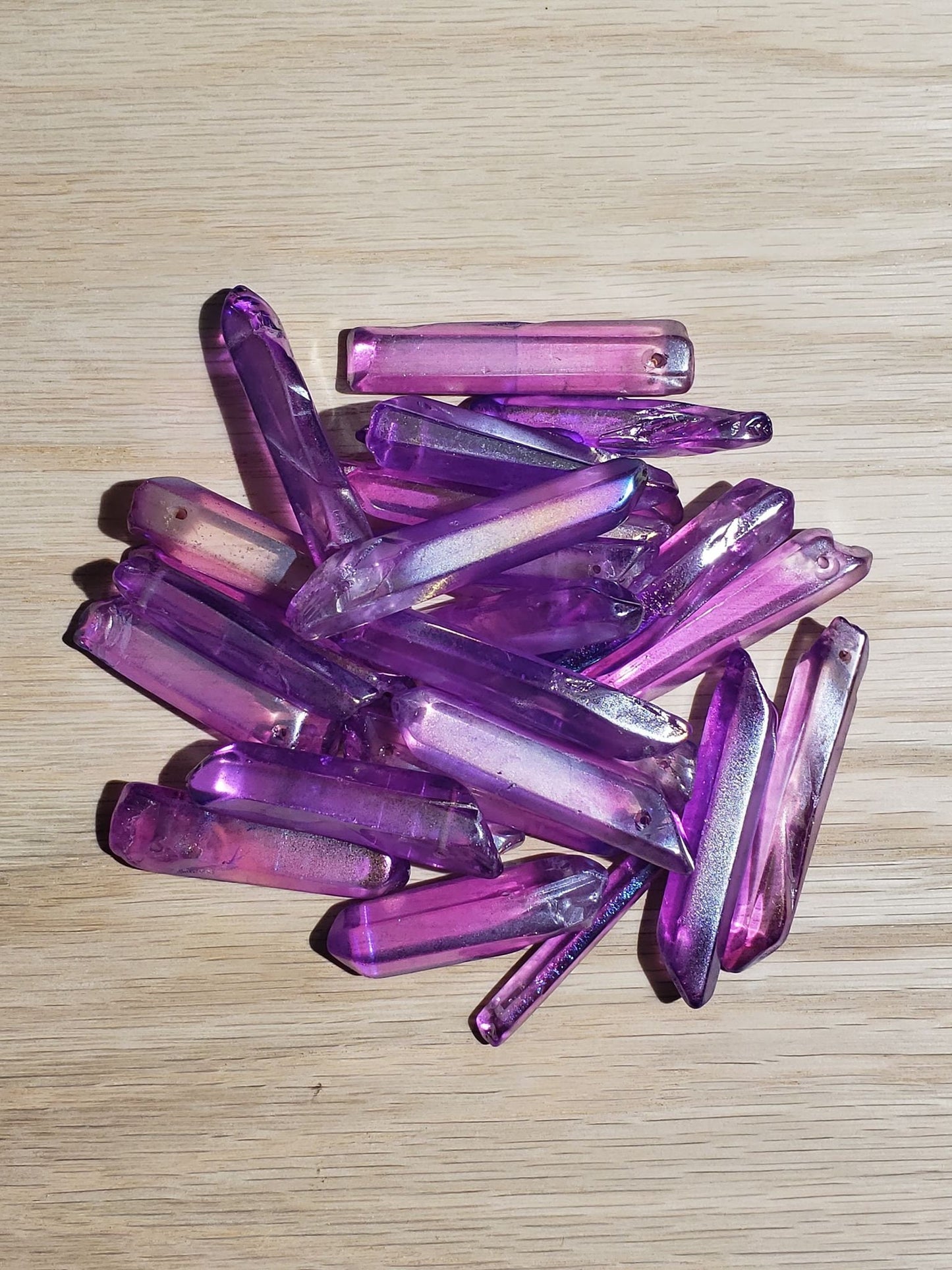 Purple Aura Quartz Point(Approx. 1 1/2" - 2 3/4") 1530 Wire Wrap & Grid Making Supply