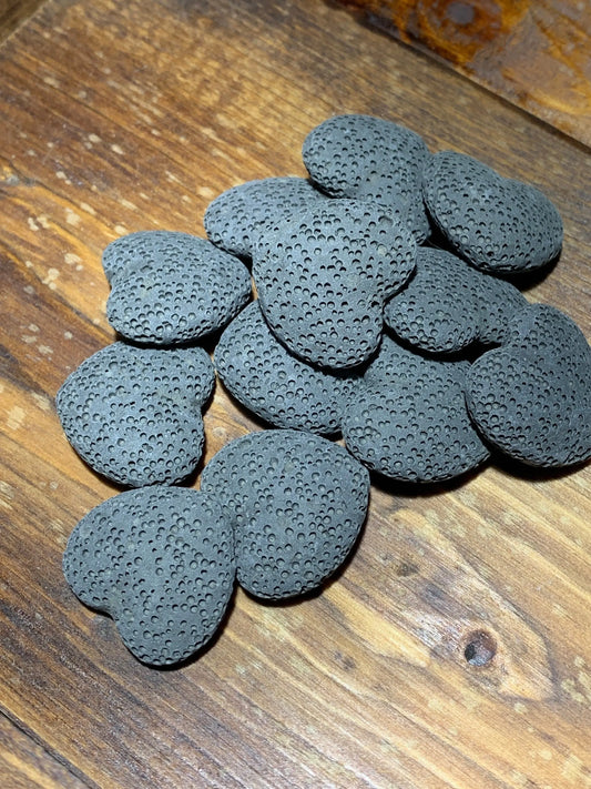 Lava Heart Black (Approx. 1") 0586 Shop Wholesale Crystals