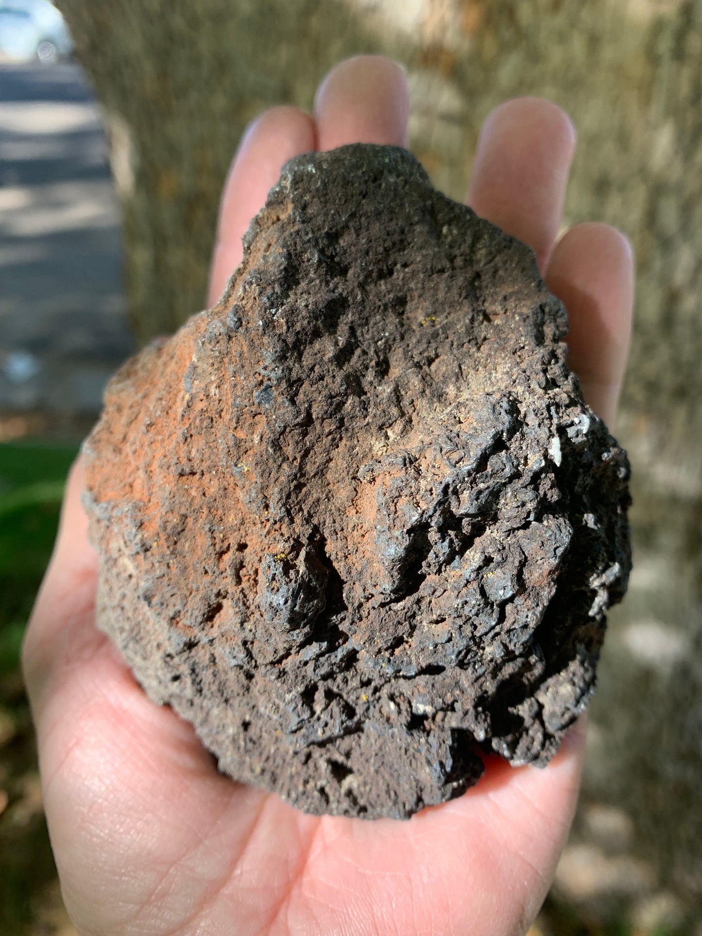 Raw Lava Stone. Rough stone. Red, black, brown, rust in coloring. LAVA-1