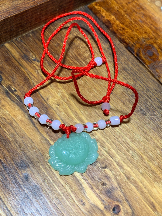 Jade lotus Necklace       NCK-0068