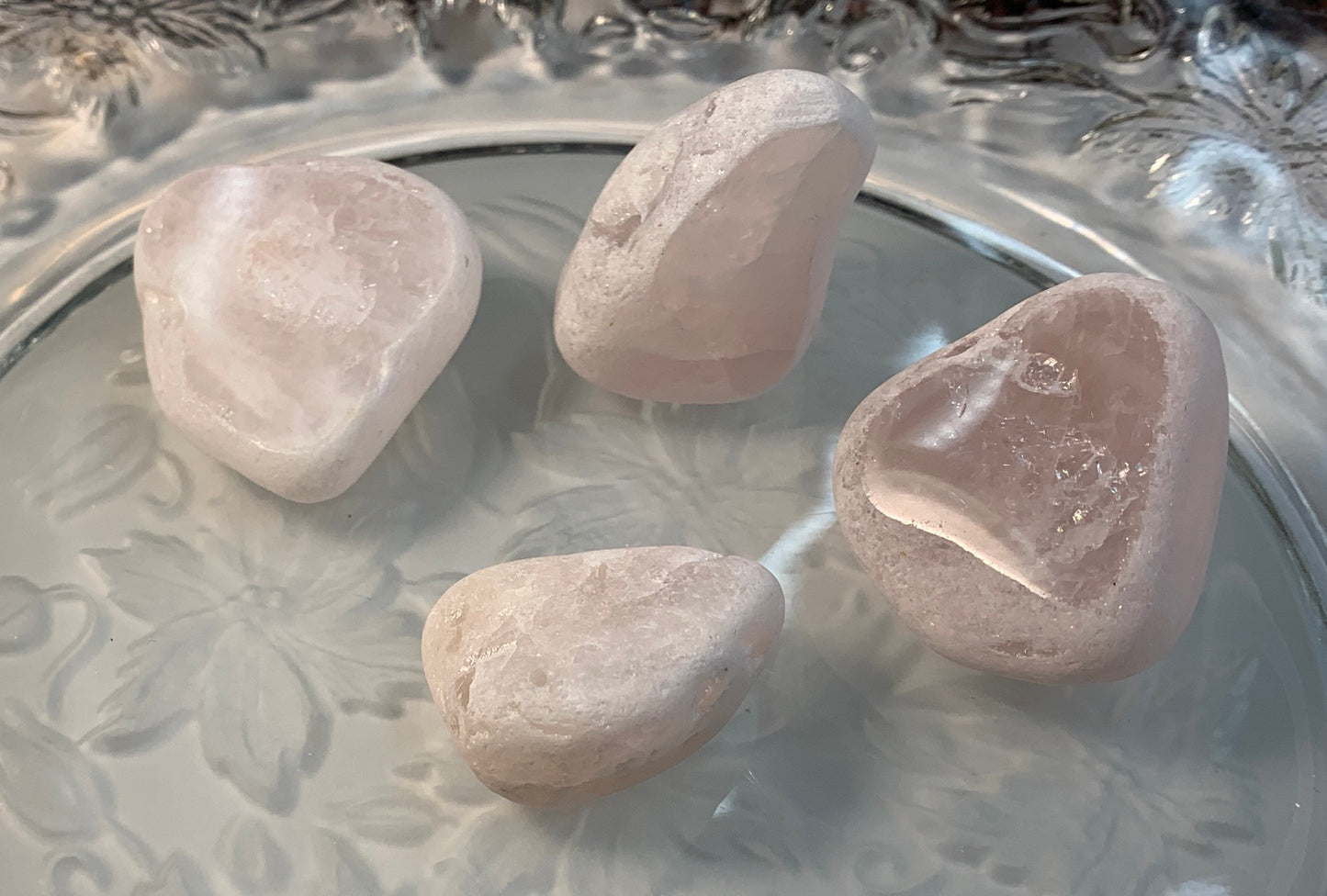 Rose Quartz Seer Stone, Window Stone (Approx. 1 1/8" - 2") 1579