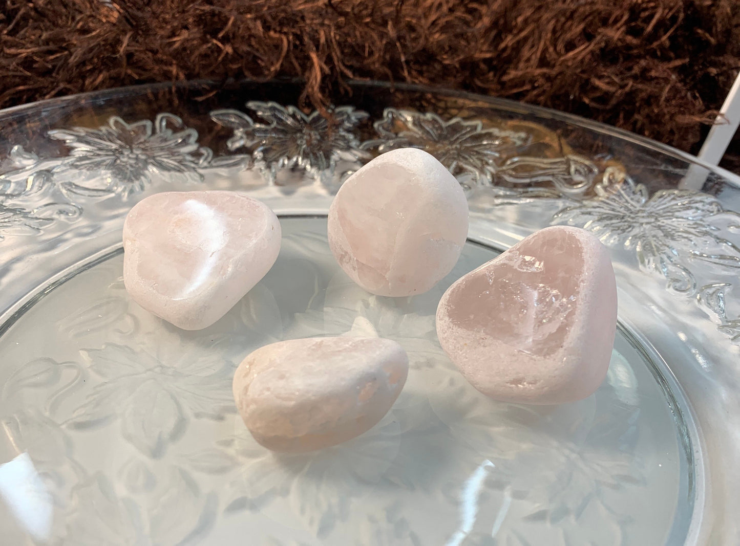 Rose Quartz Seer Stone, Window Stone (Approx. 1 1/8" - 2") 1579