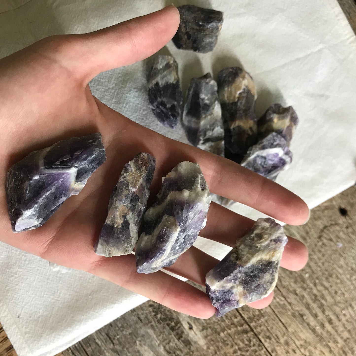 Chevron Amethyst, Raw/RoughOne Crystal (Approx 1 1/2"- 2 1/2 Long) for Protection, Purple Amethyst 1267