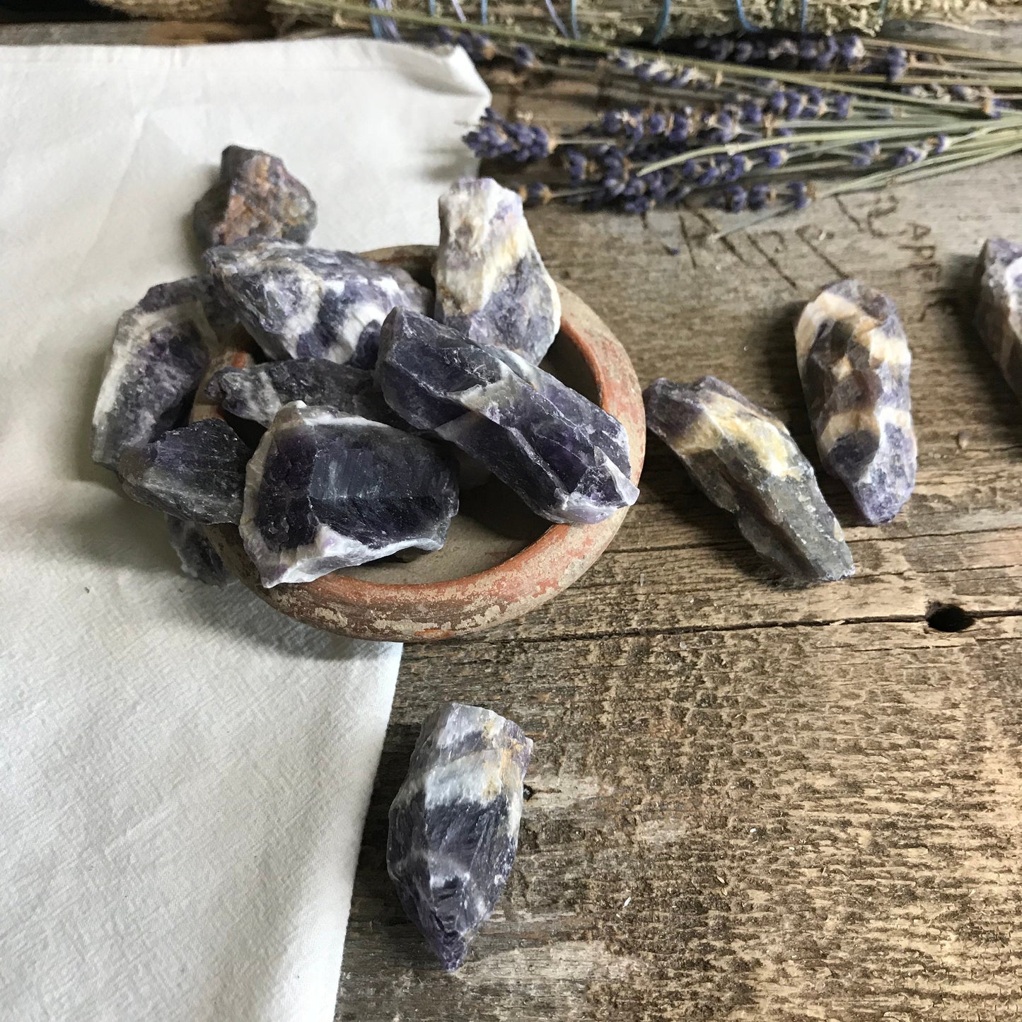 Chevron Amethyst, Raw/RoughOne Crystal (Approx 1 1/2"- 2 1/2 Long) for Protection, Purple Amethyst 1267