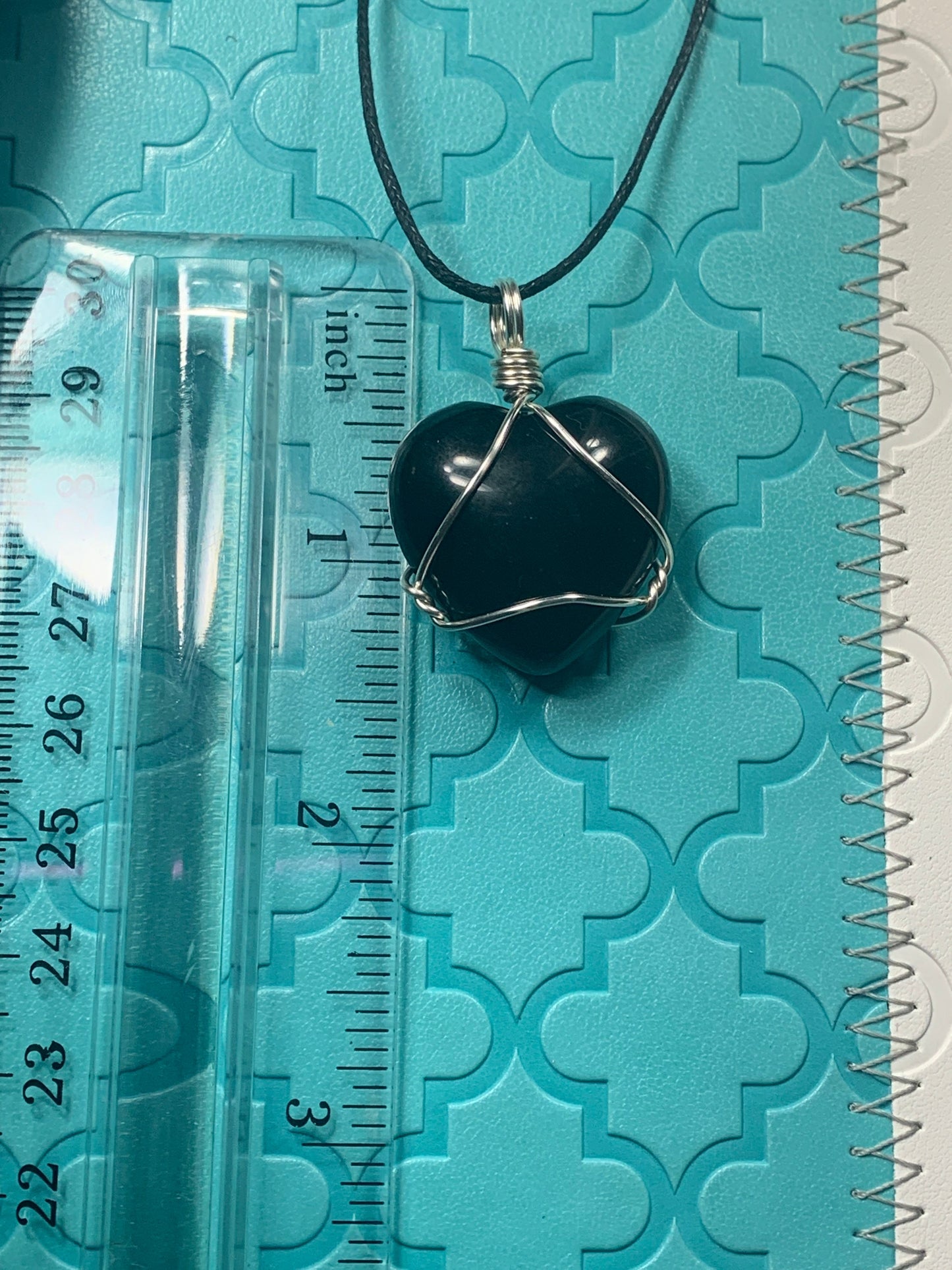 Obsidian Heart Necklace HOT-0015